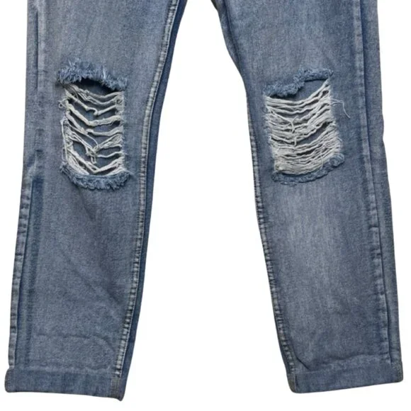 THE ROCKN REV | Women's Casual Light Wash Distressed Jeans | Size 12 - Picture 3 of 13